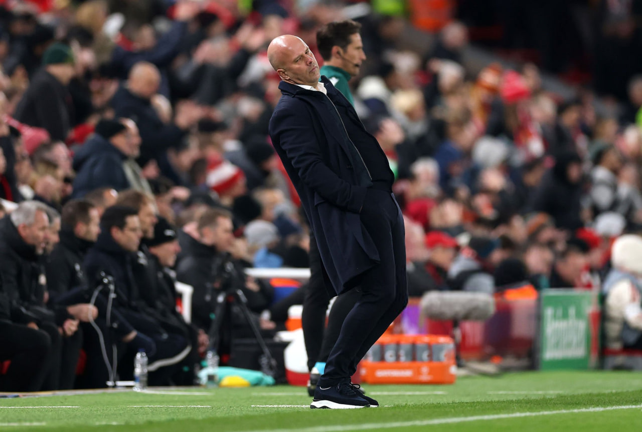 حسرت آرنه اسلوت سرمربی لیورپول در آنفیلد