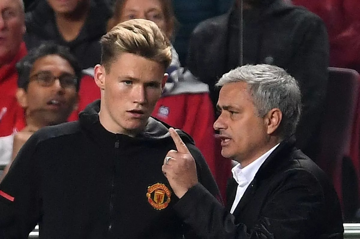 ژوزه مورینیو و اسکات مک تومینای در منچستریونایتد