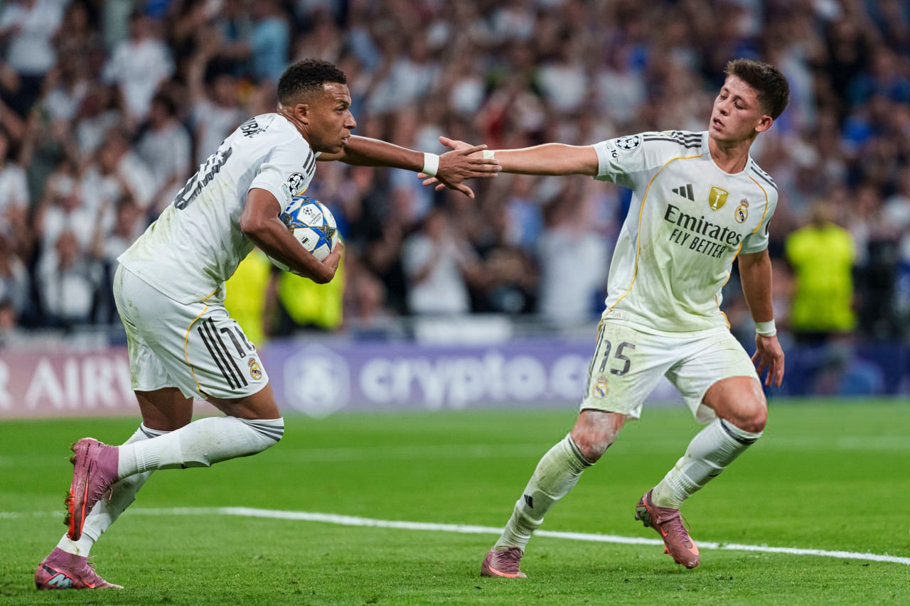 آردا گولر و کیلیان امباپه در لیگ قهرمانان اروپا