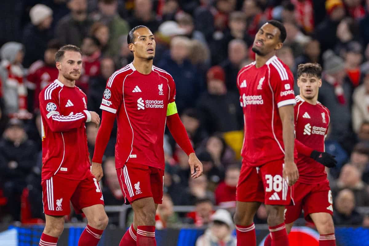 ناراحتی بازیکنان لیورپول پس از باخت 4-1 خانگی مقابل آیندهوون 2025
