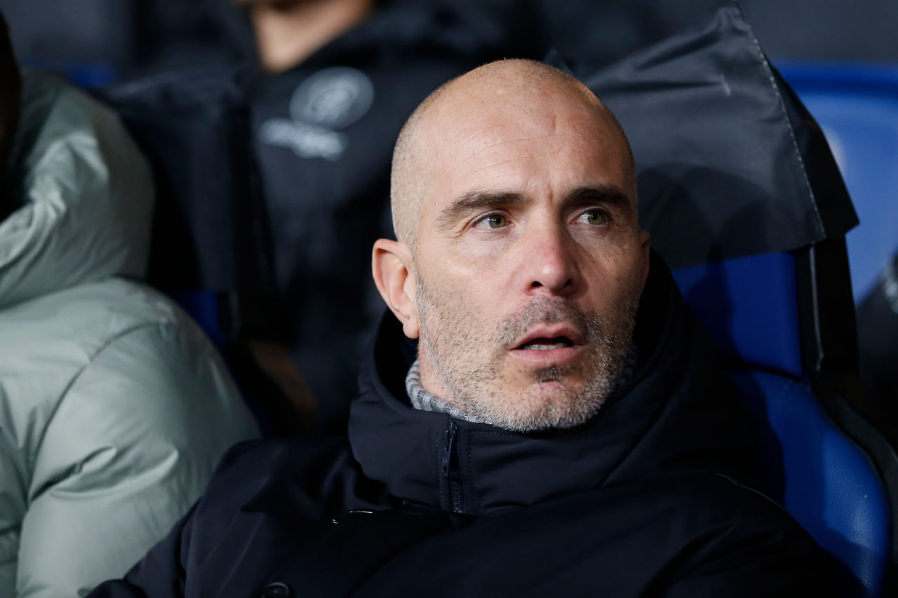 انزو مارسکا سرمربی ایتالیایی چلسی در بازی مقابل آتالانتا روی نیمکت