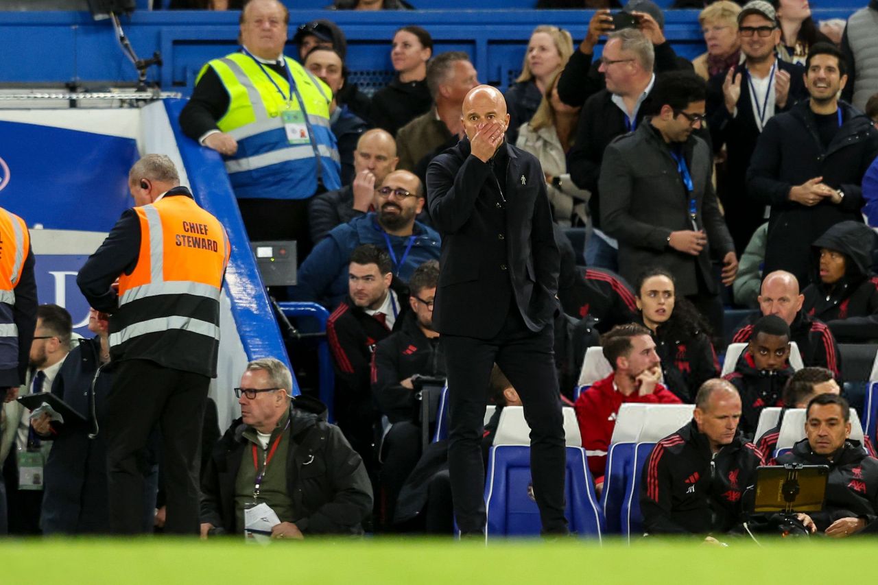 آرنه اشلوت در استمفورد بریج - بازی لیورپول مقابل چلسی - لیگ برتر انگلیس