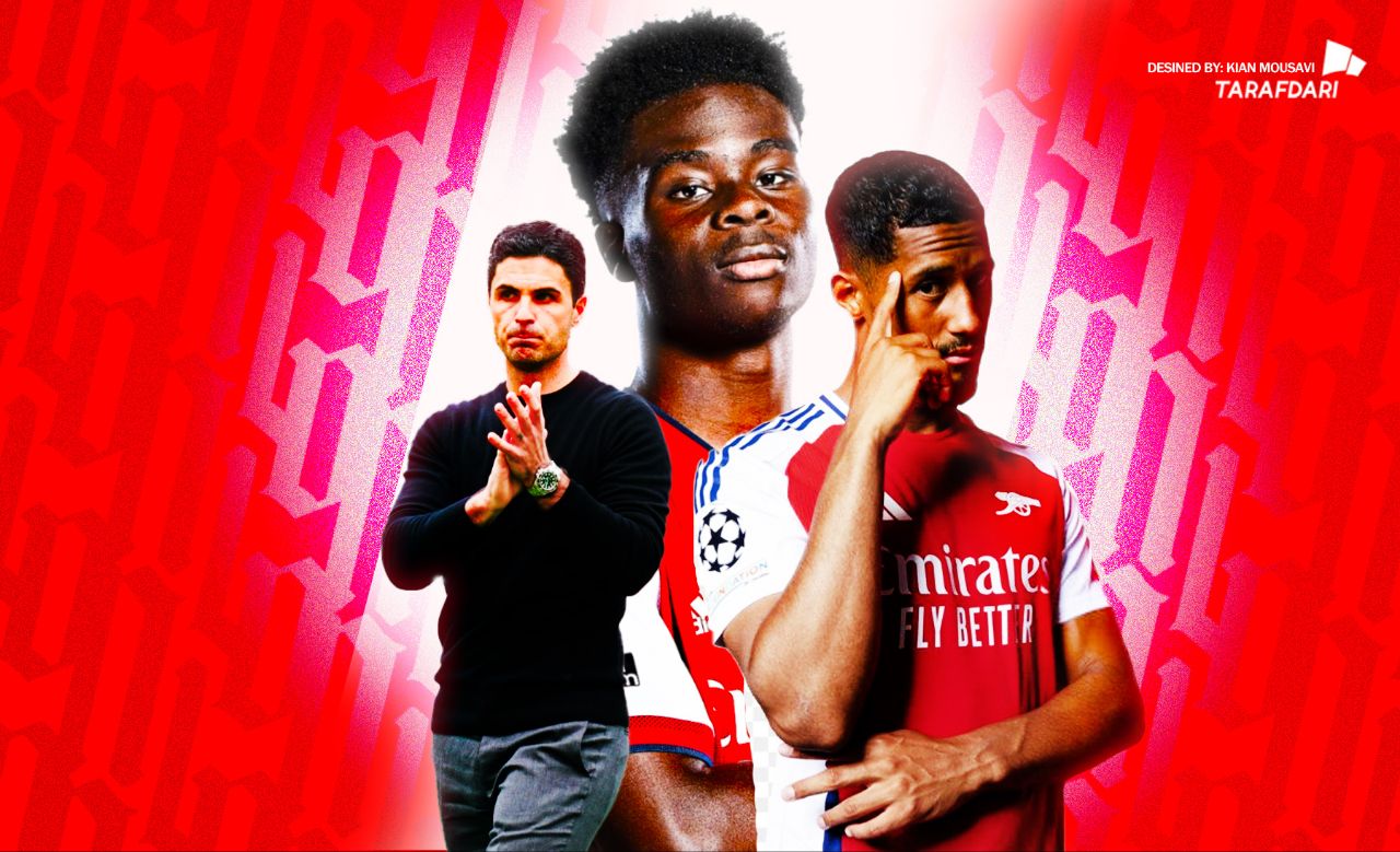 آرسنال - ویلیام سالیبا - بوکایو ساکا - میکل آرتتا - لیگ برتر انگلیس