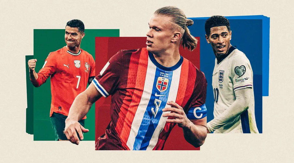 ۱۰۰ بازیکن برتر - جود بلینگام - ارلینگ هالند - کریستیانو رونالدو - جام جهانی ۲۰۲۶