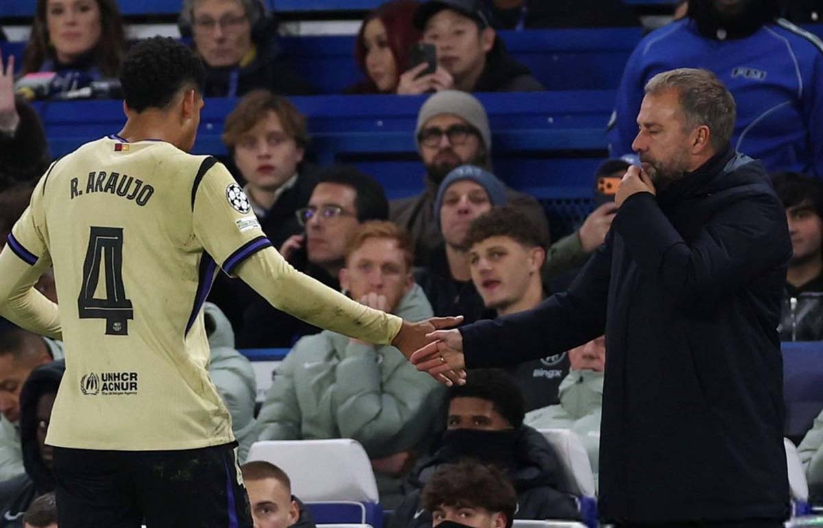 هانسی فلیک - رونالد آرائوخو - بازی بارسلونا و چلسی در لیگ قهرمانان اروپا 