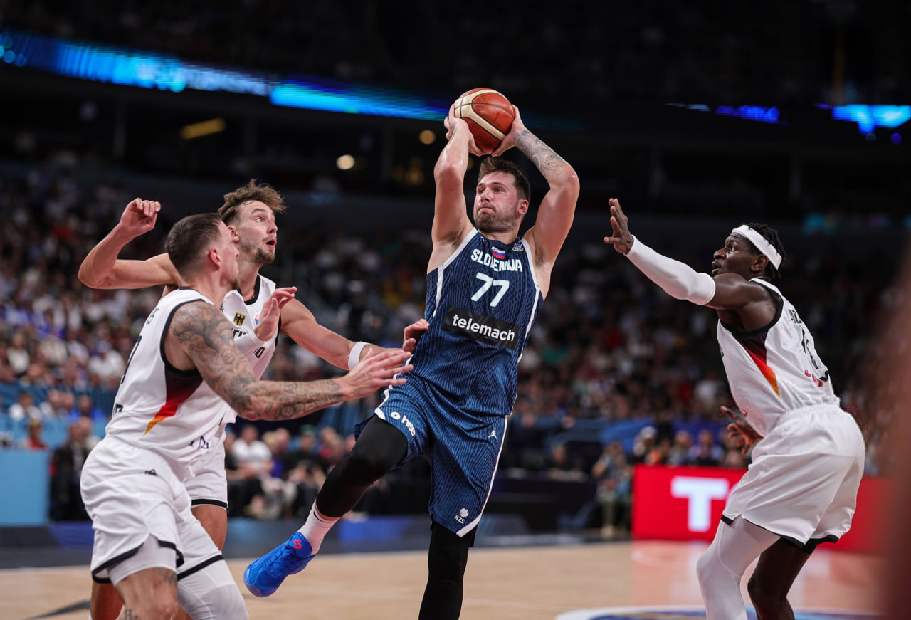 لوکا دانچیچ - ستاره تیم ملی بسکتبال اسلوونی و لیکرز - یورو بسکت 2025