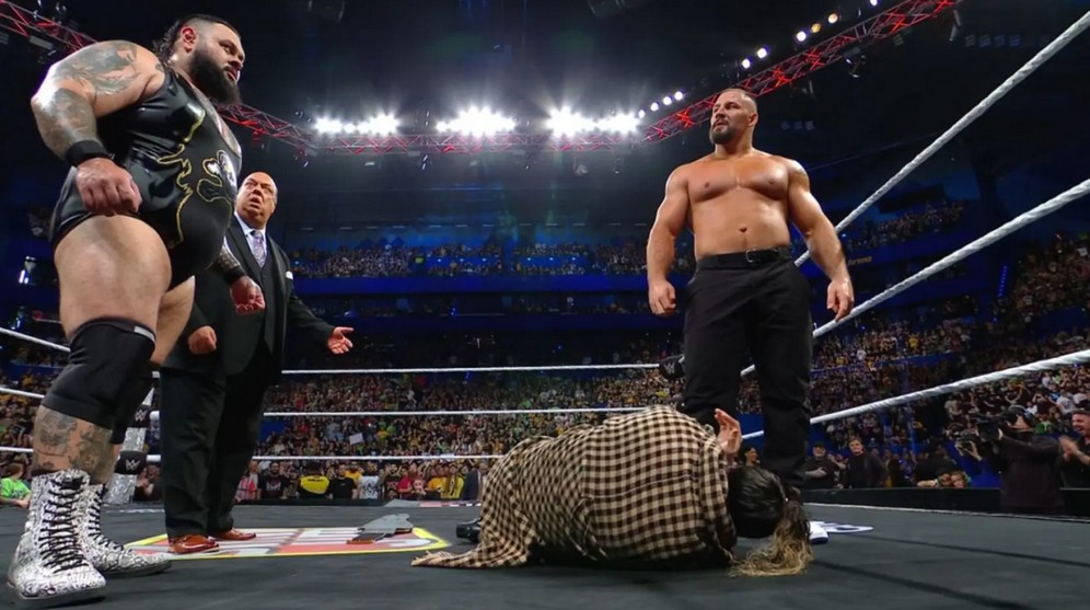 سث رالینز، بران بریکر، برانسون رید و پال هیمن در شوی کشتی کج راو WWE