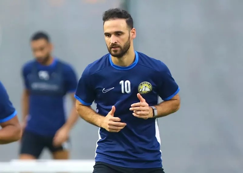 عکس از احمد نوراللهی هافبک ایرانی تیم کلبای امارات