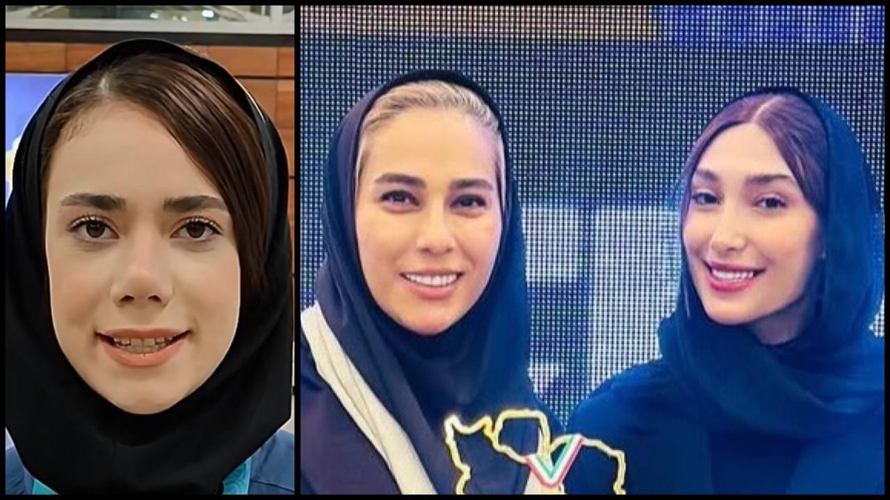 عکس از هستی محمدی و مهروز ساعی و مبینا نعمت زاده در تکواندو