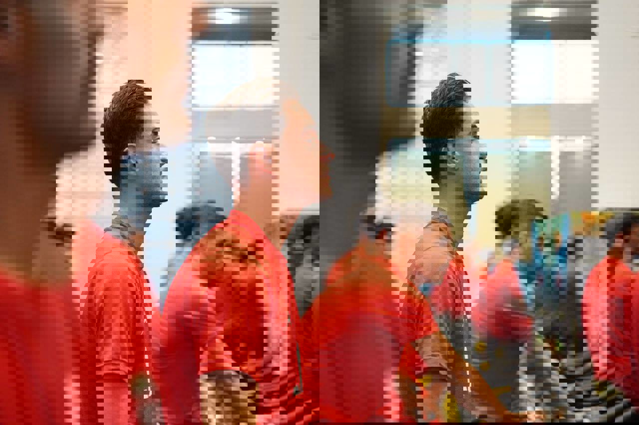 عکس از کسری طاهری مهاجم تیم ملی ایران در اردو