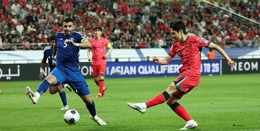 عکس از بازی تیم ملی کره جنوبی با کویت