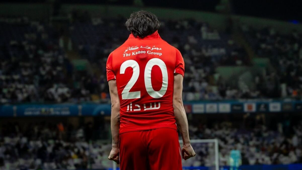 عکس از سردار آزمون مهاجم تیم شباب الاهلی امارات