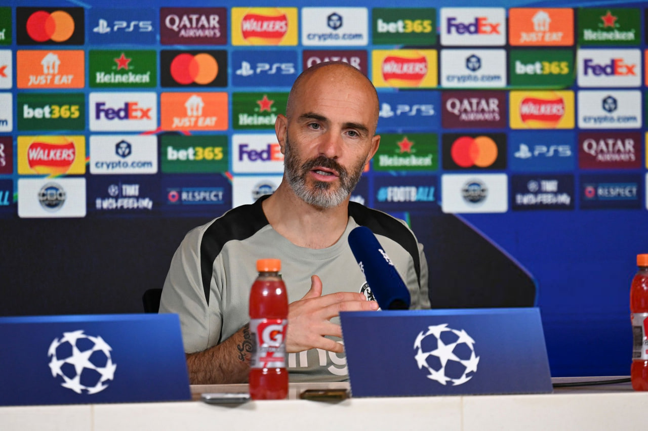 انزو مارسکا سرمربی ایتالیایی در کنفرانس خبری - چلسی