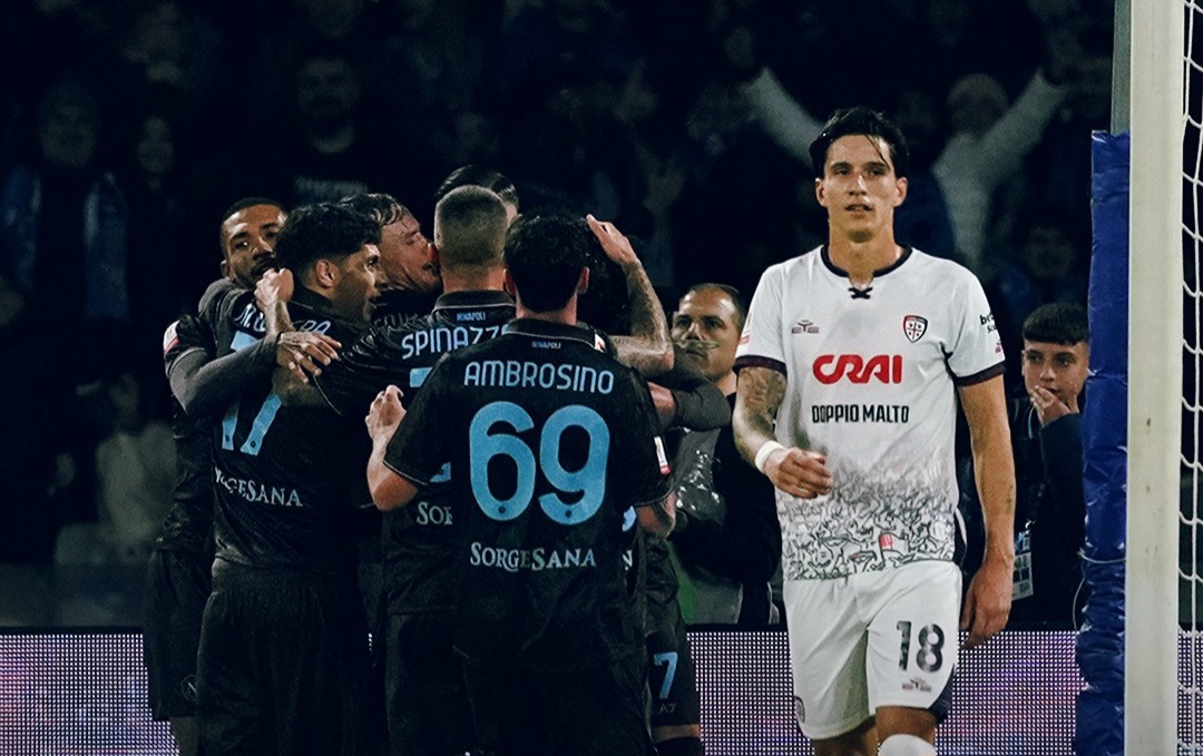 شادی گل بازیکنان ناپولی در زمین - ناپولی