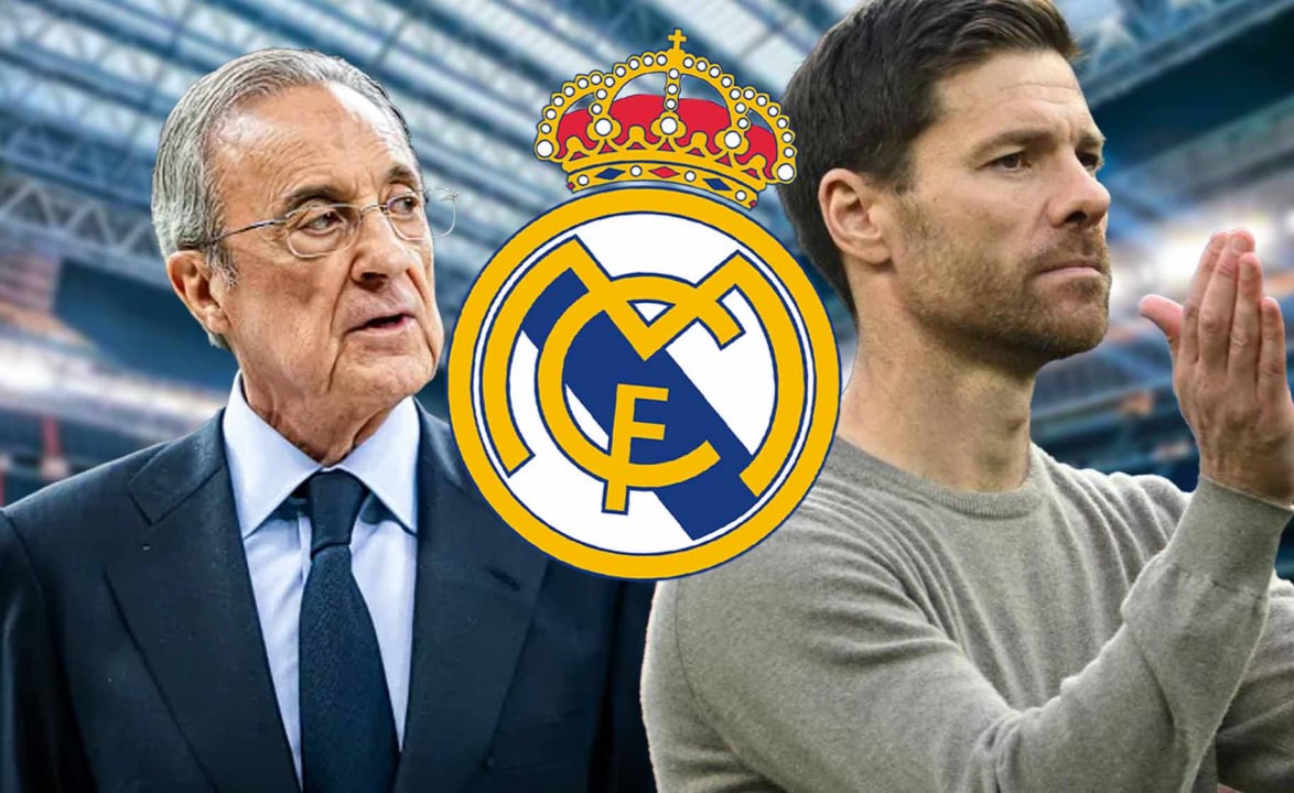 ژابی آلونسو سرمربی اسپانیایی و فلورنتینو پرز رئيس اسپانیایی - رئال مادرید