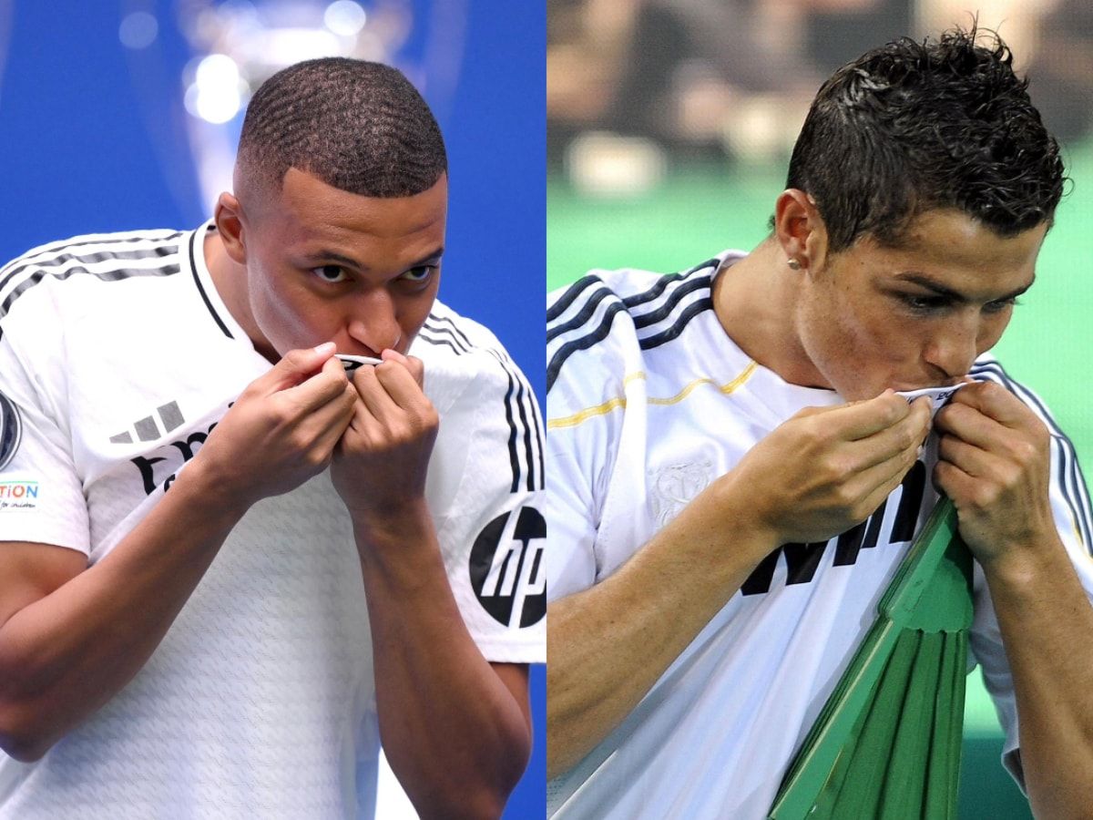 کریستیانو رونالدو در پیراهن رئال مادرید - کیلیان امباپه در پیراهن رئال مادرید 