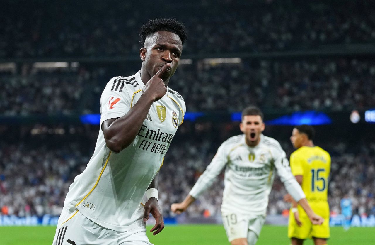 خوشحالی وینیسیوس جونیور در بازی با ویارئال 