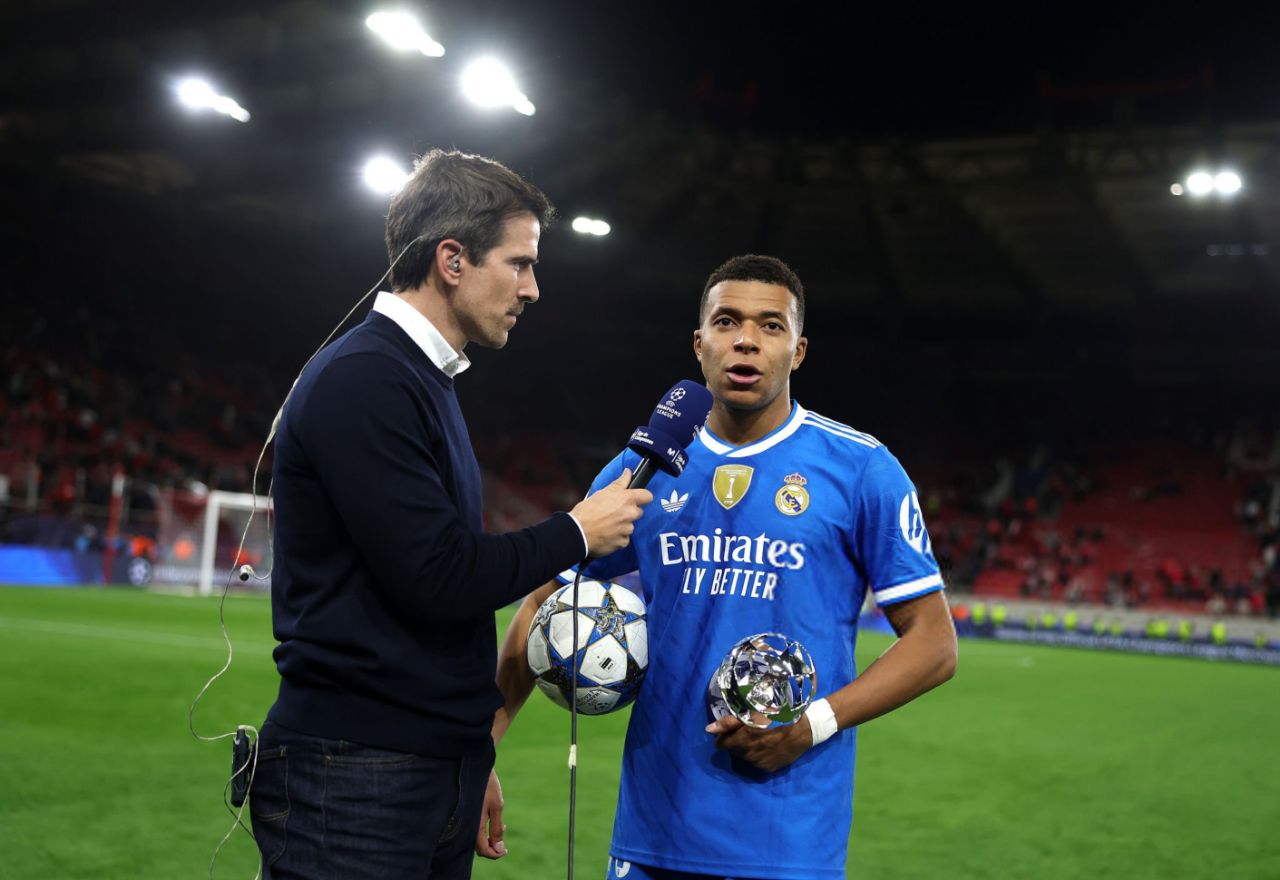 کیلیان امباپه در بازی رئال مادرید و المپیاکوس 