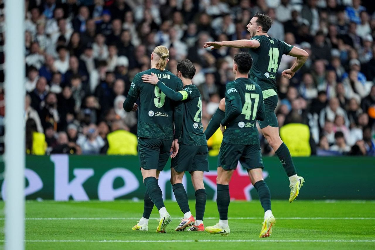 خوشحالی بازیکنان منچسترسیتی