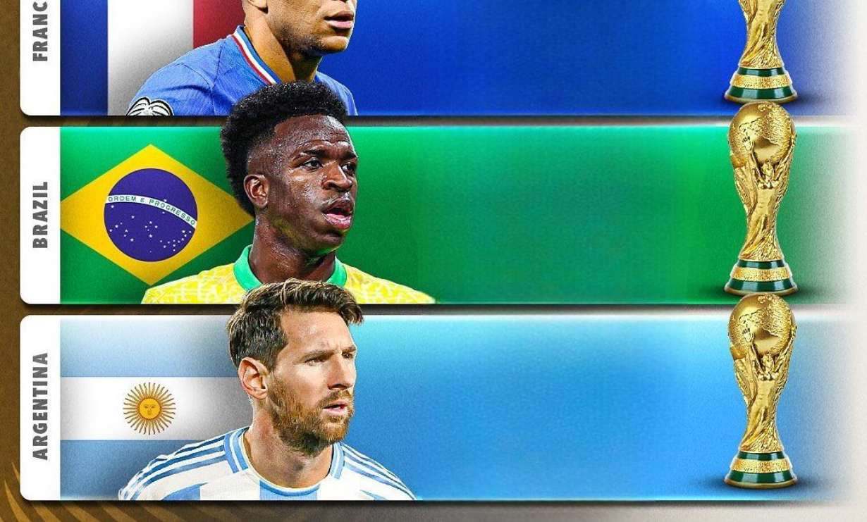بیشترین شانس قهرمانی در جام جهانی ۲۰۲۶ - برزیل - آرژانتین 