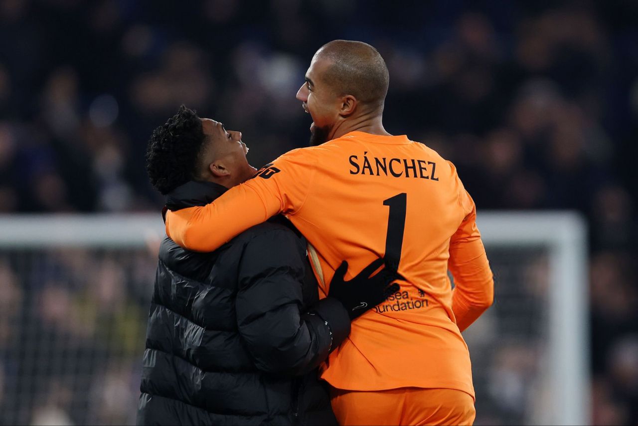 روبرت سانچز در بازی چلسی و بارسلونا 