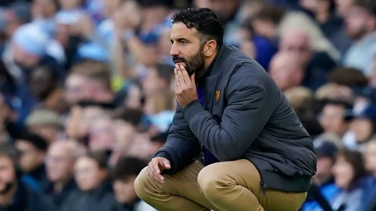 روبن آموریم در بازی منچستریونایتد و منچسترسیتی