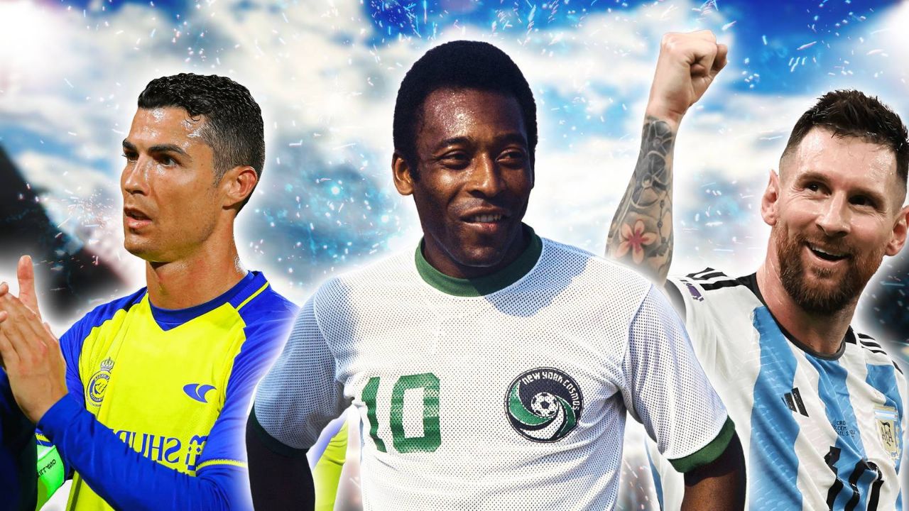 تصویری از پله، لیونل مسی و کریستیانو رونالدو در کنار هم