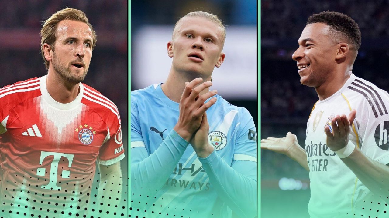 هری کین، مهاجم انگلیسی بایرن مونیخ - ارلینگ هالند، مهاجم نروژی منچسترسیتی - کیلیان امباپه، مهاجم فرانسوی رئال مادرید 
