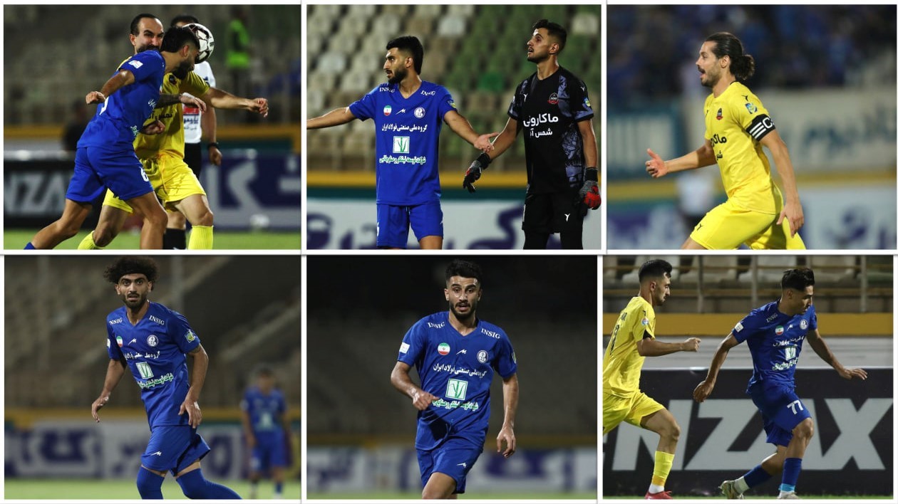 محمدمهدی احمدی و محمد شریفی بازیکنان سابق پرسپولیس و حال حاضر استقلال خوزستان، علیرضا جعفرپور دروازه بان فصل گذشته ملوان و سابق تیم ملی امید ایران و بازیکن حال حاضر شمس آذر قزوین - مهدی محمدی مدافع میانی شمس آذر - حجت احمدی گلزن استقلال خوزستان - داریوش شجاعیان بازیکن سابق استقلال و حال حاضر شمس آذر قزوین