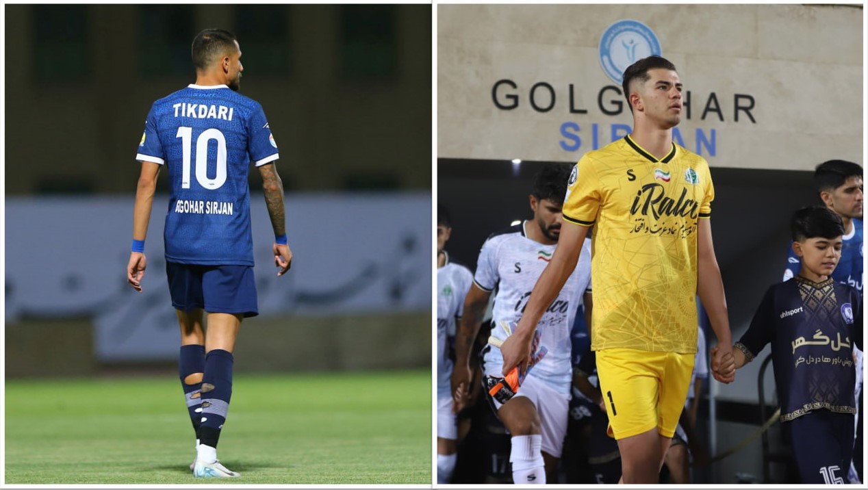 محمد خلیفه دروازه بان آلومینیوم اراک و تیم ملی ایران - مهدی تیکدری وینگر گل گهر و بازیکن سابق تراکتور - لیگ برتر ایران