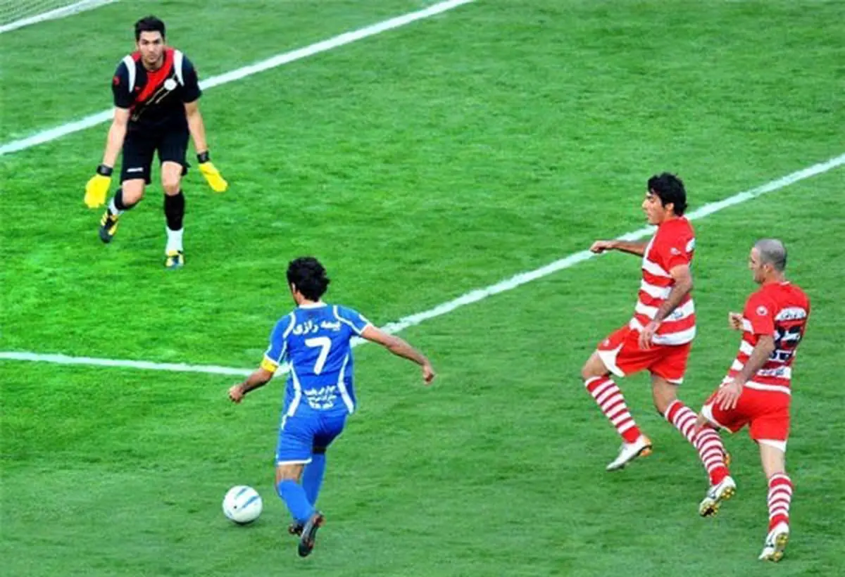 گل فرهاد مجیدی با لباس استقلال به پرسپولیس علی دایی دردربی ۶۹