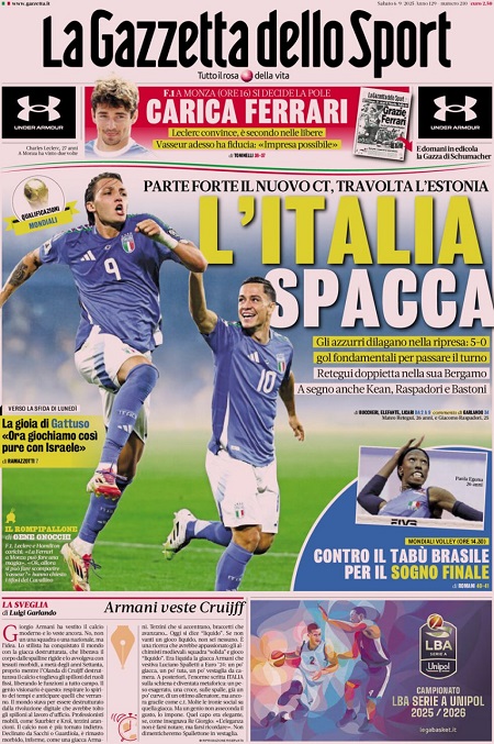 گاتزتا دلو اسپورت - 6 سپتامبر 2025