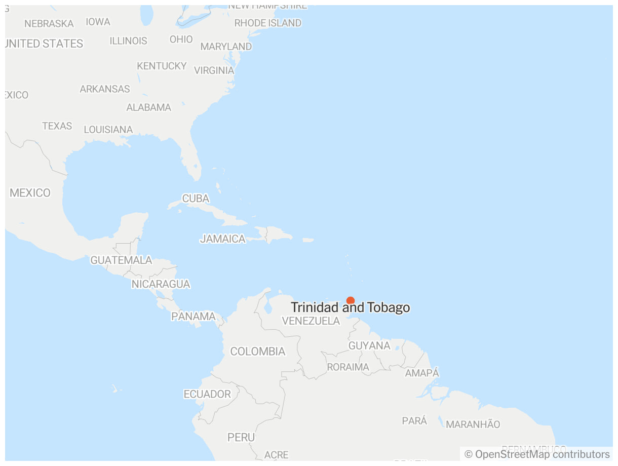 ترینیداد و توباگو در نقشه جهان