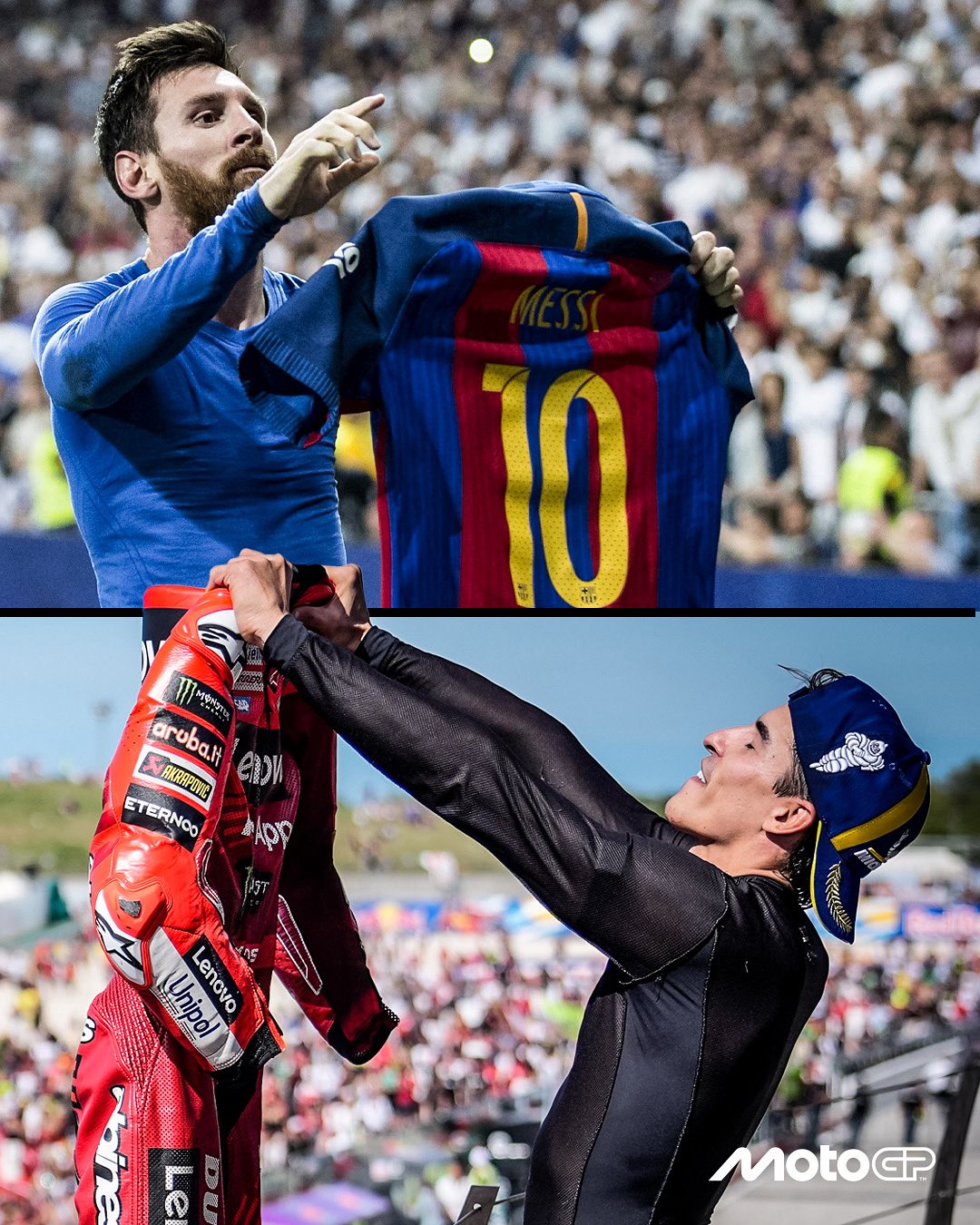 لیونل مسی، بارسلونا - مارک مارکز، دوکاتی، موتوجی پی