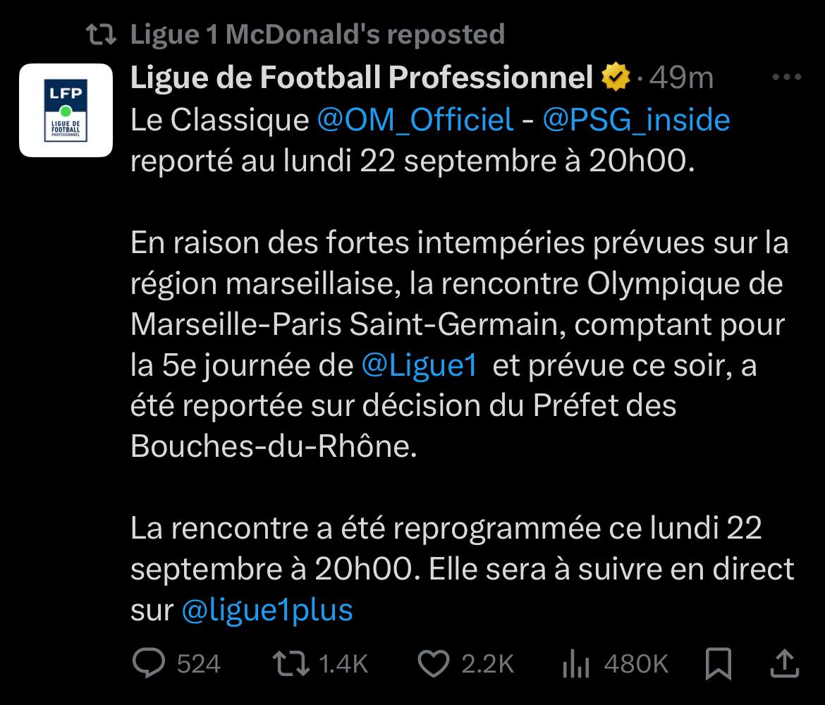 مارسی - پاری سن ژرمن - لیگ ۱ فرانسه