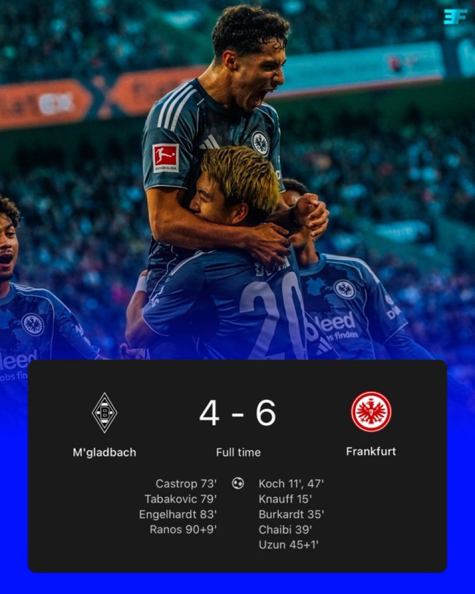 مونشن گلادباخ - آینتراخت فرانکفورت