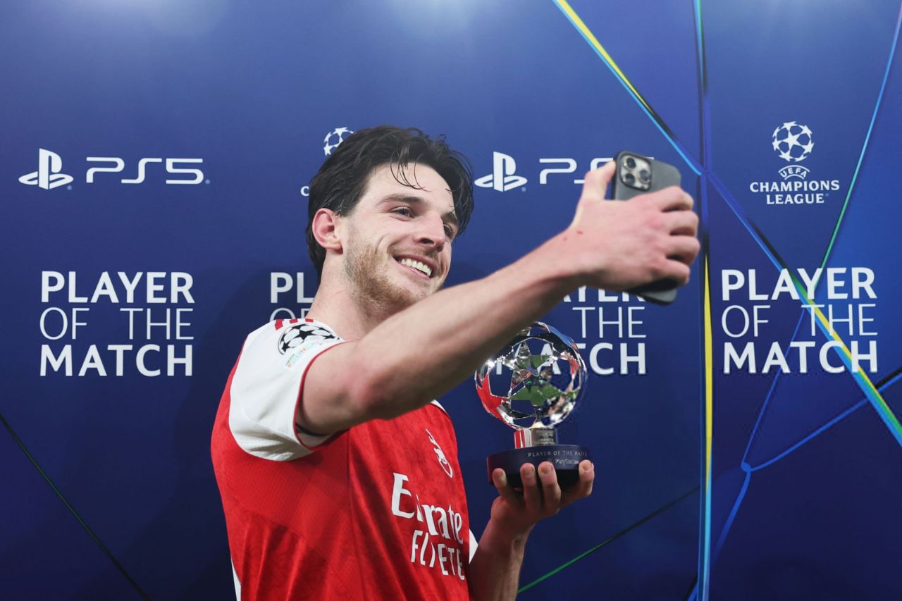 دکلان رایس - بهترین بازیکن دیدار آرسنال - بایرن مونیخ - لیگ قهرمانان اروپا