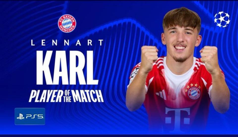 لنارت کارل - بهترین بازیکن زمین بایرن مونیخ - اسپورتینگ لیسبون