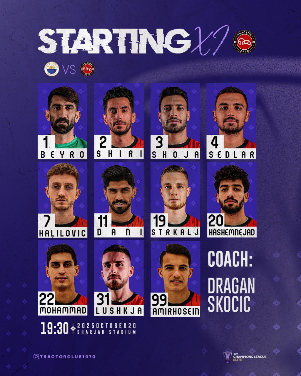 عکس از ترکیب تراوتور مقابل شارجه