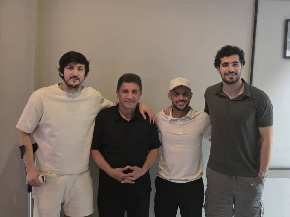 عکس از سعید عزت اللهی، مهدی قائدی و سردار آزمون در دیدار با امیر قلعه نویی