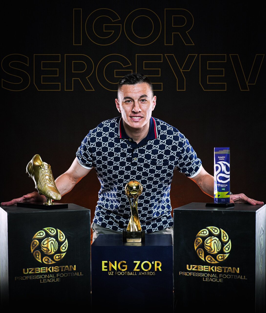 عکس از ایگور سرگیف بهترین بازیکن سال ازبکستان