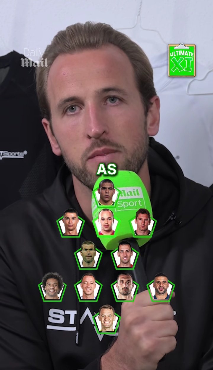 تیم منتخب تاریخ به انتخاب هری کین