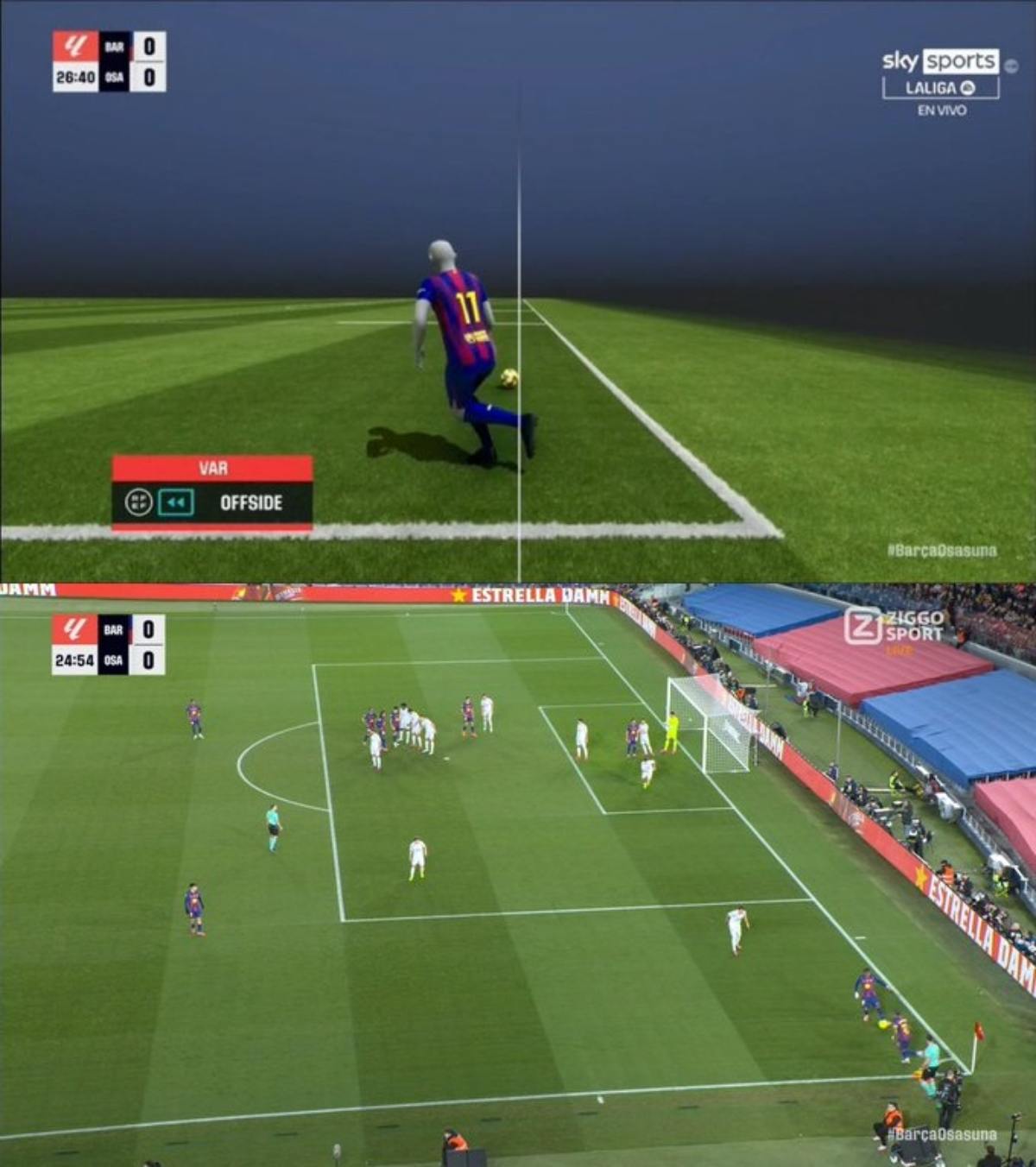 گل آفساید باورنکردنی بارسلونا