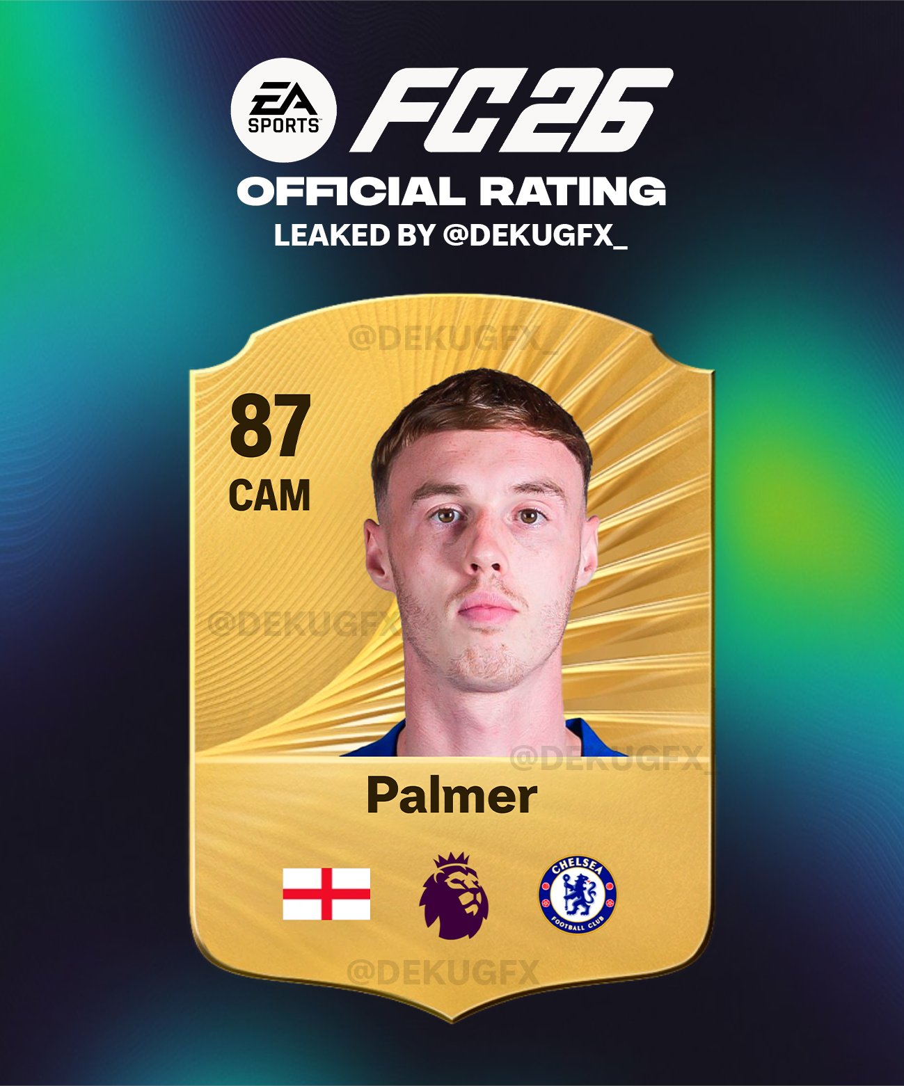ریتینگ افشا شده از کول پالمر در EA FC 26