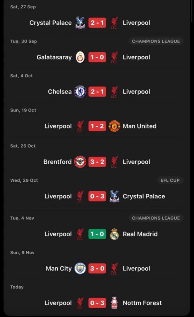 دیدارهای لیورپول 